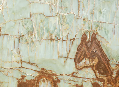 Green onyx slab